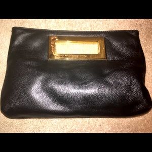 Michael Kors Leather Clutch Black